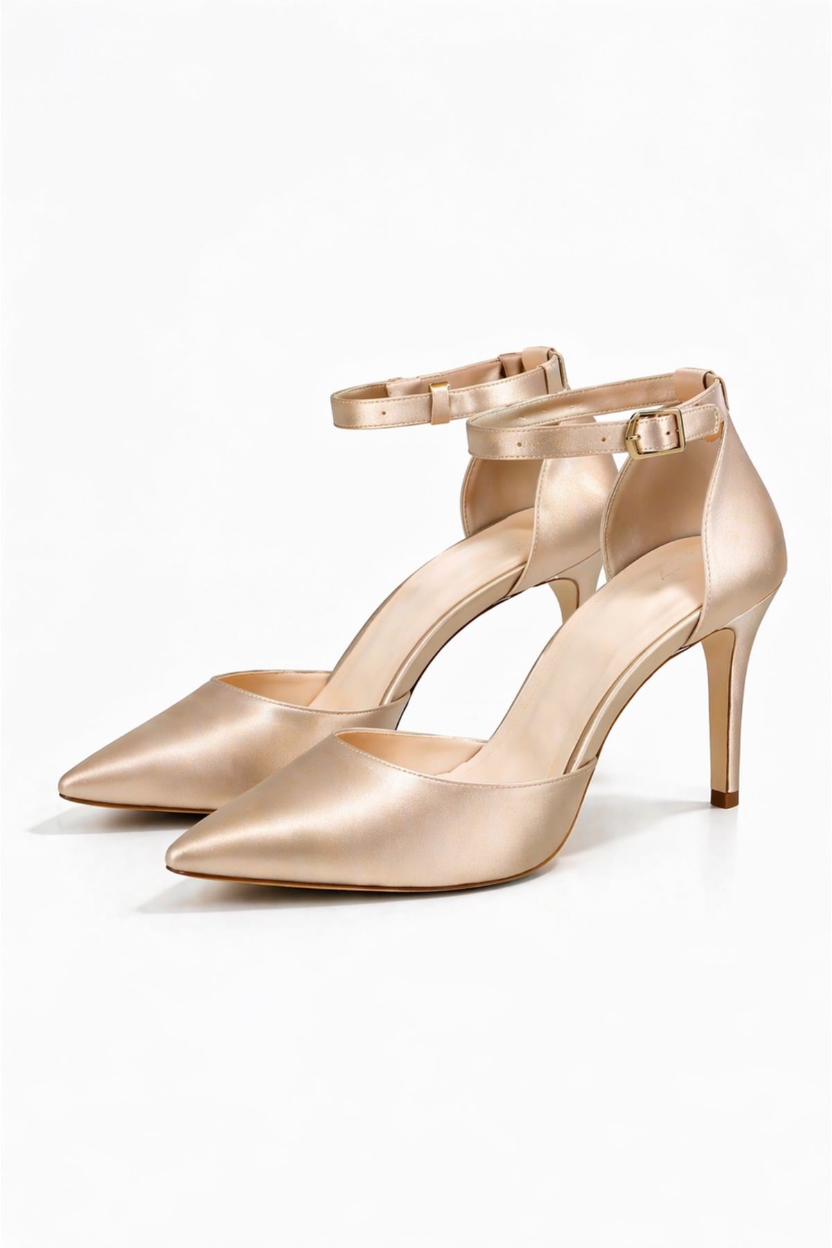 Kadın Çok Amaçlı Stiletto Topuklu Ayakkabı Sök Tak Papyon Kurdela İncili 5 Model 8 cm Sivri Burun