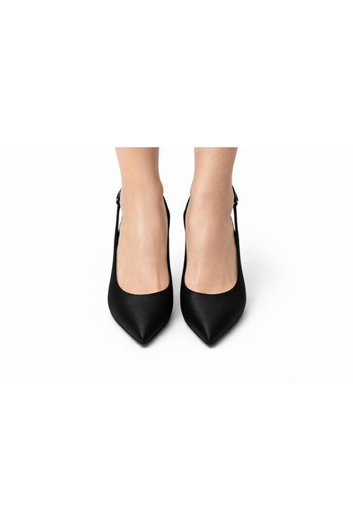 Kadın Saten Slingback Stiletto Topuklu Ayakkabı